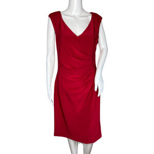 Adrianna Papell Red Midi Dress